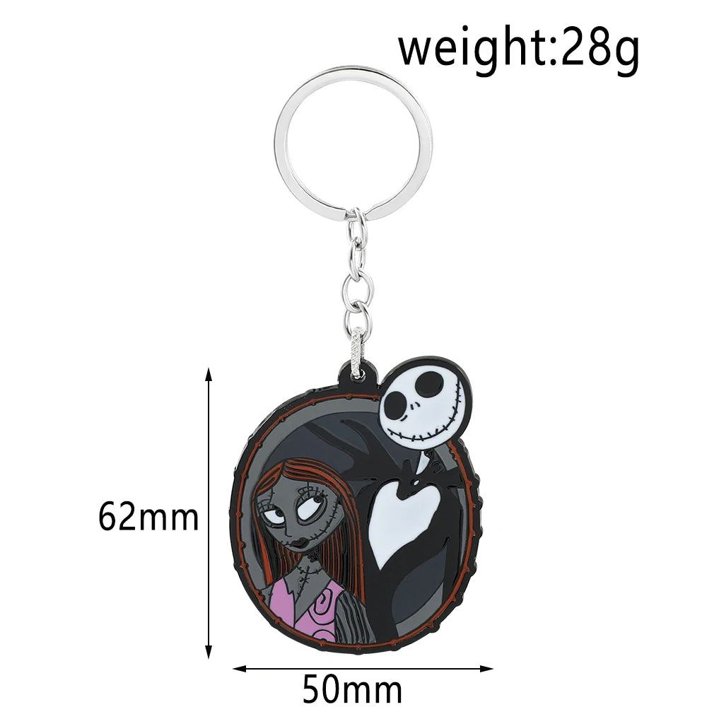 Porte-clés pendentif L'Étrange Noël de Monsieur Jack pour Halloween, accessoires Disney, Jack Skellington, Sally, bijoux cadeaux