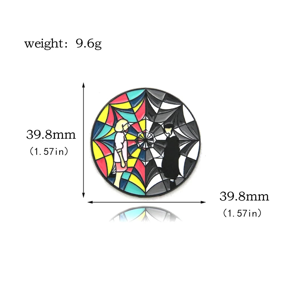 Bracelet de perles de fenêtre arc-en-ciel mercredi Addams, pendentif chose à main, bijoux gothiques pour femmes, accessoires cadeau