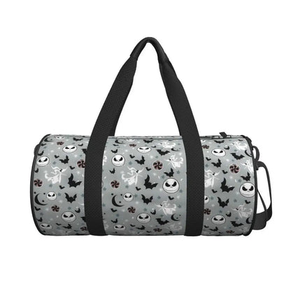 Sac fourre-tout de plage personnalisé Jack Skellington pour femmes, squelette vivant, grand compartiment, sacs de voyage pour salle de sport et plage