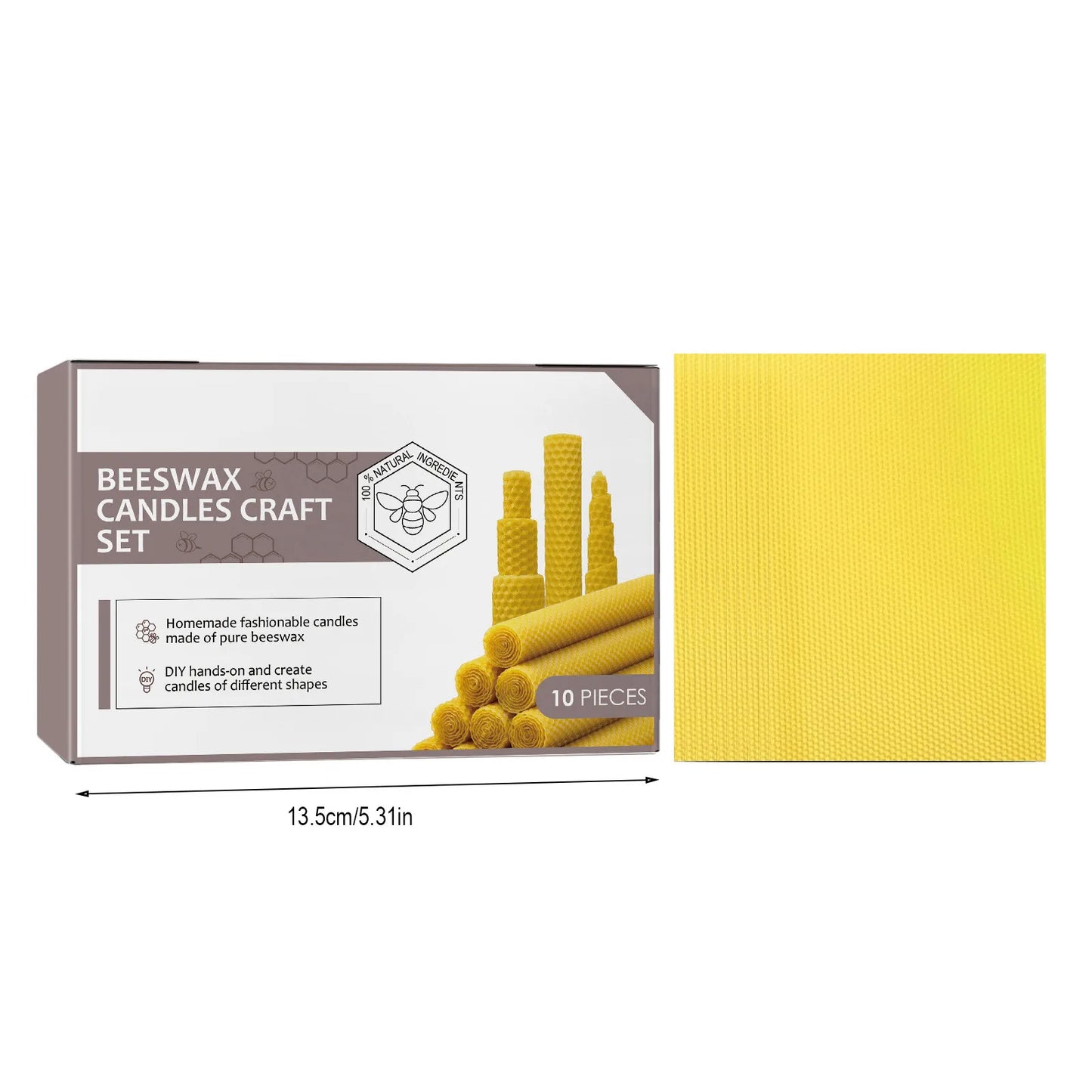 Feuilles de cire d'abeille, 10/20/30 pièces, fabrication de bougies, Kits artisanaux de bricolage, fabricant de bougies au miel, feuilles de fond de teint en nid d'abeille pour l'apiculture
