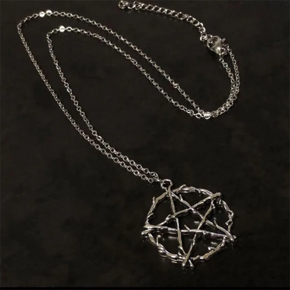 Collier pentagramme gothique, Pentacle Grunge Wicca Punk, bijoux de déclaration, charme créatif, mode femmes, cadeau délicat, Punk