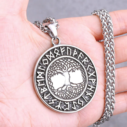 Vikings Odin Rune collier divers hommes nordique Vegvisir Valknut amulette pendentif en acier inoxydable Punk mode bijoux en gros