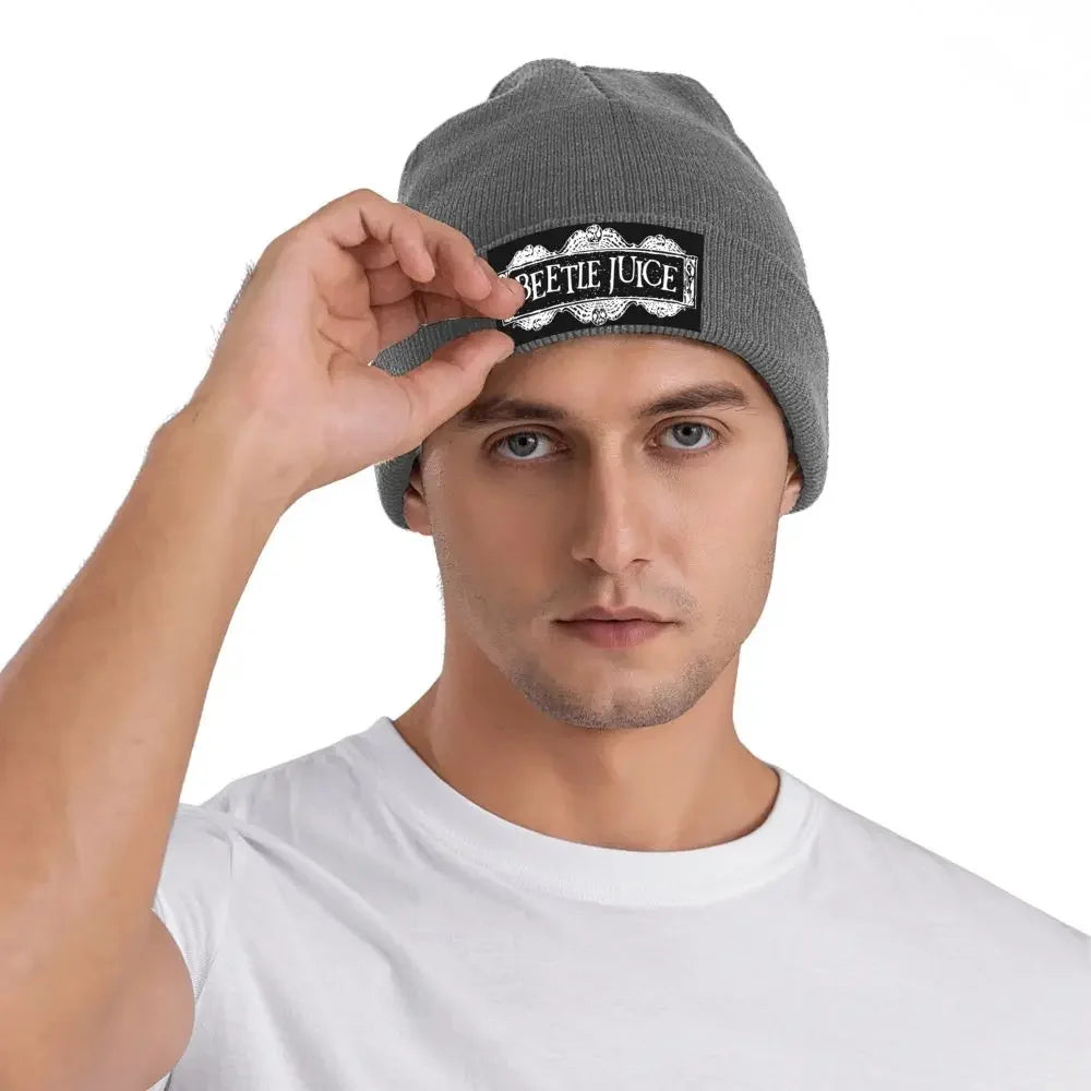 Beetlejuice film d'horreur (8) casquette tricotée chaude mode Bonnet chapeau automne hiver bonnets d'extérieur chapeaux pour hommes femmes adultes
