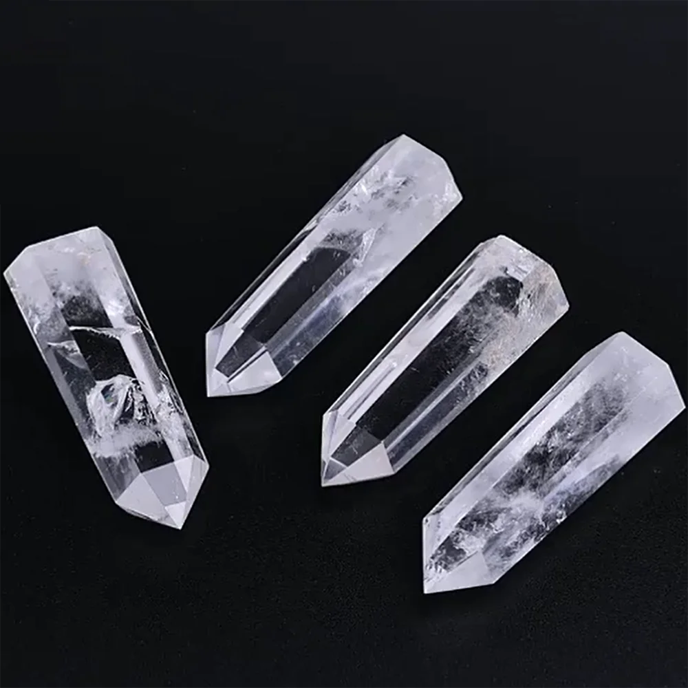 Pierre naturelle et cristaux pointe baguette sorcellerie Quartz Rose améthyste décoration de la maison pierres minérales artisanat salle Aquarium décor