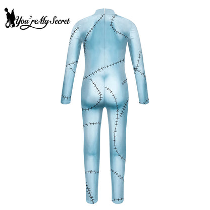 [Tu es mon Secret] le cauchemar avant noël Anime Cosplay Costume Halloween Sally fille imprimé fête body