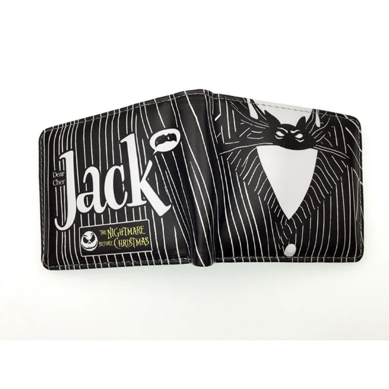 Le cauchemar avant noël portefeuilles dessin animé Figure Jack Skellington porte-monnaie femmes hommes sac d'argent Halloween Cosplay sac cadeau