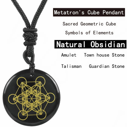Pierre de cristal naturel Cube de Metatron pendentifs multidimensionnels mythologie ange mystérieux symboles divins colliers d'énergie Reiki
