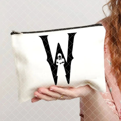 Mercredi Addams et Enid trousse à cosmétiques femmes sacs de toilette décontracté rouge à lèvres sacs de maquillage cadeau gothique filles Nevermore Academy