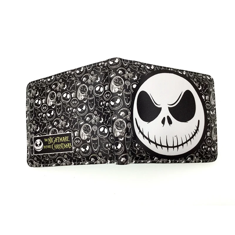 Le cauchemar avant noël portefeuilles dessin animé Figure Jack Skellington porte-monnaie femmes hommes sac d'argent Halloween Cosplay sac cadeau