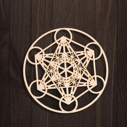 Planches rondes géométriques en bois, Motifs de métatron sacrosanct, tapis de Placement en cristal, Yoga, méditation, énergie, accessoires muraux suspendus