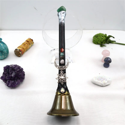 Ornement d'autel de cloche de sorcière, cristal naturel, artefact saint, artefact de magicien, cadeaux de festival originaux exclusifs, Halloween