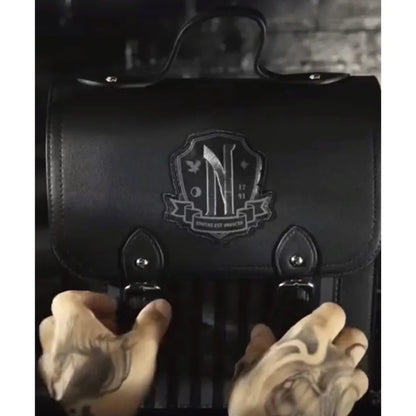 GerGift-Sac à Dos d'Université pour Enfant, Sacoche d'Écolière, Sacoche de Rangement pour Cosplay du Mercredi Addams
