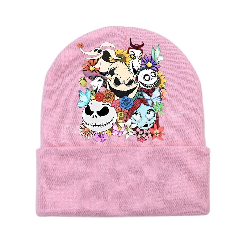 Disney le cauchemar avant noël tricoté chapeau enfants nouveau Anime tricot casquette garçons filles hiver chaud bonnets enfants Halloween cadeau