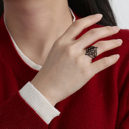 LIKGREAT bague noeud de sorcière pour femmes hommes creux en acier inoxydable bagues celtique Vintage amulette Protection Couple bijoux cadeaux