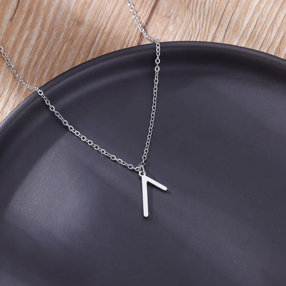 Vikings Rune pendentif collier en acier inoxydable pour femmes raffiné nordique runique pendentifs accessoires bijoux cadeau