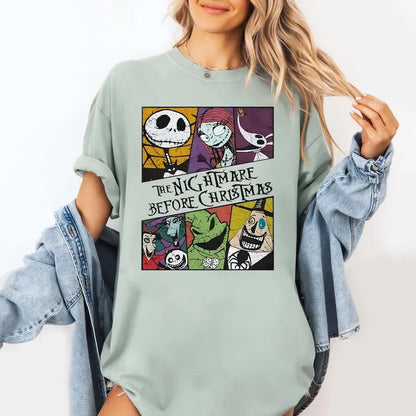 Chemise Vintage le cauchemar avant noël Jack Skellington Sally Oogie Boogie t-shirt fête d'halloween 2025 chemises
