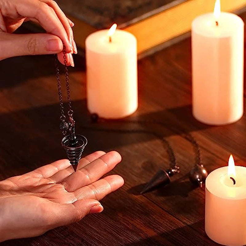Pendule Spirituel egypt en Métal et Cuivre pour Électricité Radiesthésie, Outil de Travail Énergétique de Méditation, de Sorcellerie, divinatoires  veritable spiritualité brujeria de questions esoterisme en laiton X09