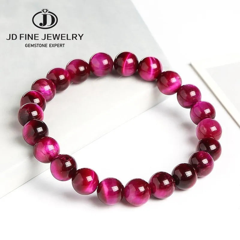 JD pierre naturelle bleu oeil de tigre Bracelets de perles femmes hommes Reiki guérison Yoga méditation bracelets porte-bonheur Pulseras bijoux cadeau