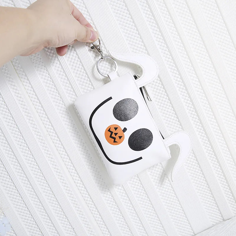 Le cauchemar avant noël portefeuille zéro Kawaii figurines de dessin animé PU fermeture éclair sac d'argent Mini porte-clés porte-monnaie hommes femmes cadeaux