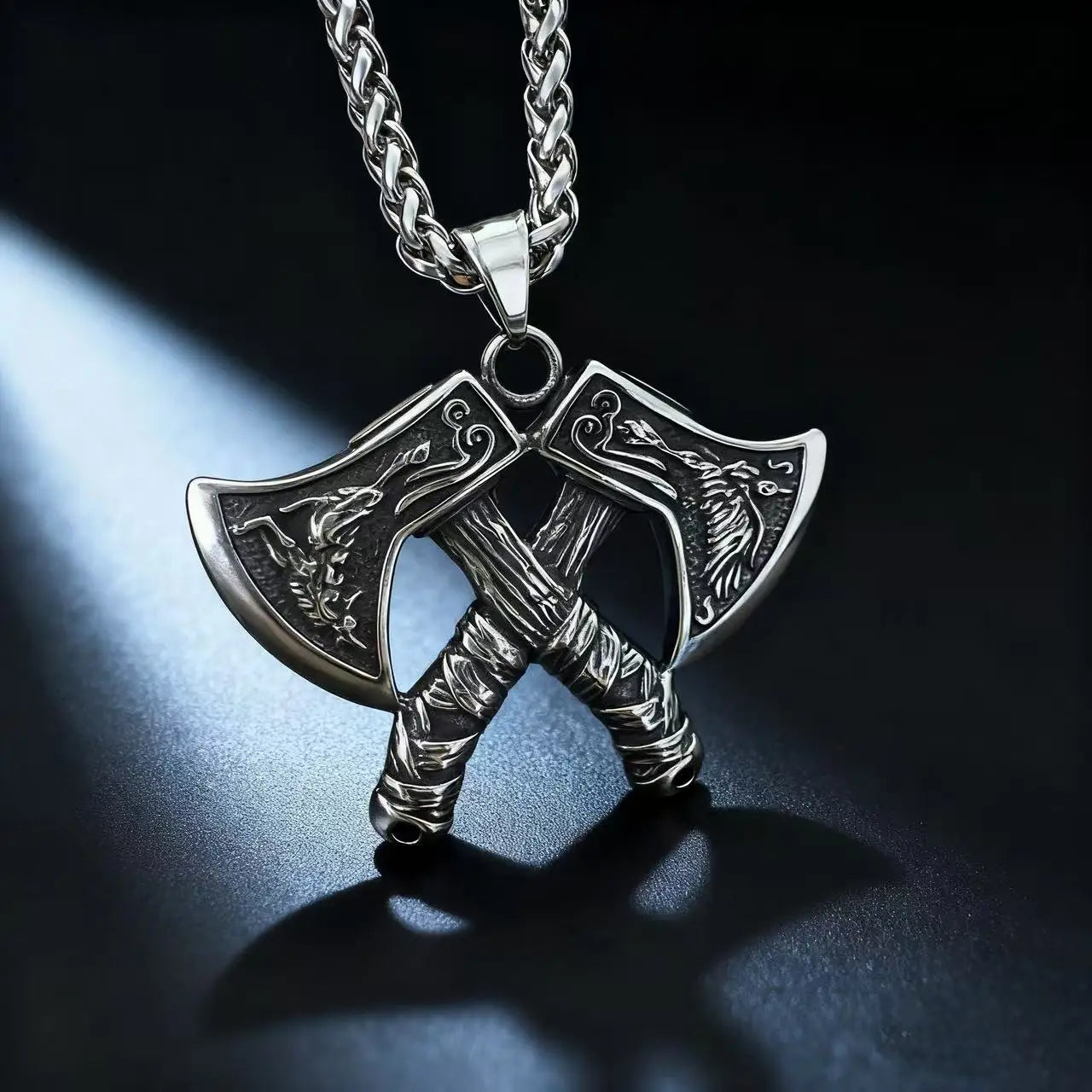YQ 316L acier inoxydable Viking hache pendentif chaîne collier pour hommes bijoux accessoire cadeau livraison directe articles