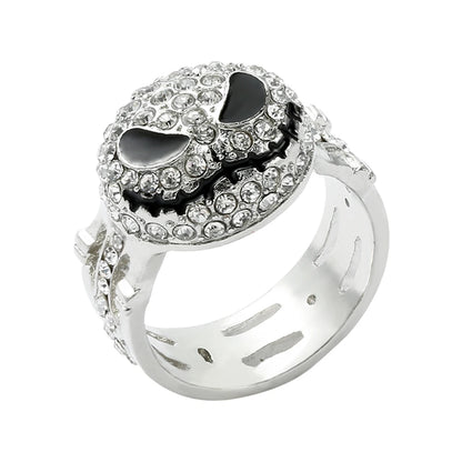 Disney-Jack Skellington Crystal Rings, L'Étrange Noël de monsieur Jack, Bijoux fantaisie, Accessoires hip hop, Bijoux pour femmes et hommes
