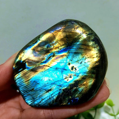 Pierre naturelle bleu jaune Labradorite cristal forme libre méditation sorcellerie Reiki guérison coeur Feng Shui cristal décor de chambre