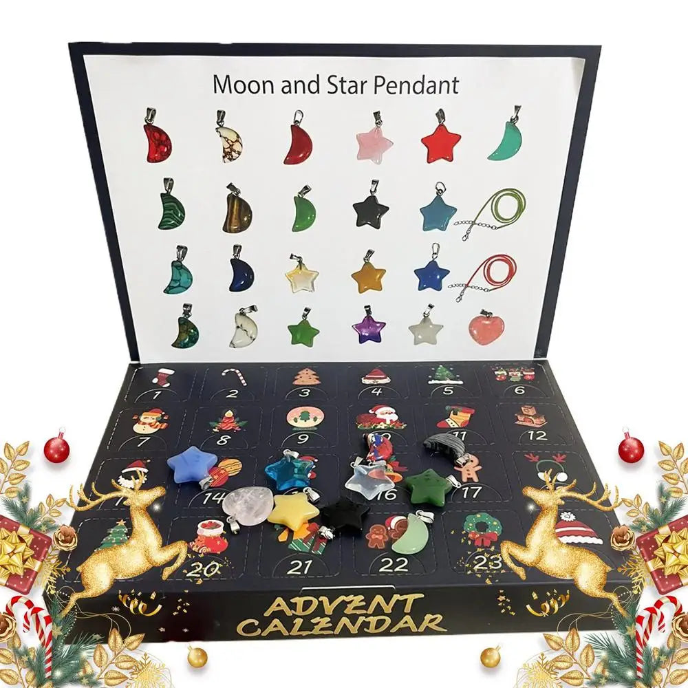 Calendriers de l'Avent pour Collectionneurs de Pierres Précieuses, Ensemble de Citroën, Compte à Rebours de 24 Jours, Collection de Documents Lumineux, Jouets Yoga, 2024