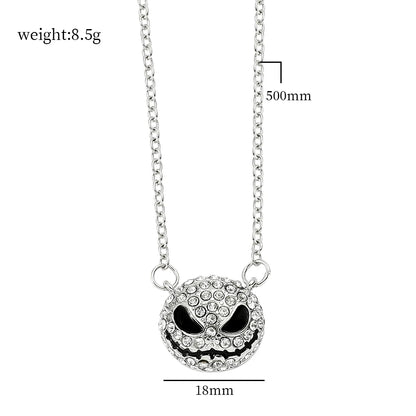 Collier ras du cou en biscuits Jack Skellington pour femme, L'Étrange Noël de monsieur Jack, bijoux fantaisie en cristal, luxe