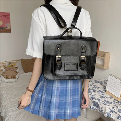 Sac à Dos Rétro en Cuir PU pour Cosplay du Mercredi, Accessoire de Jeu pour ixd'Halloween et Carnaval