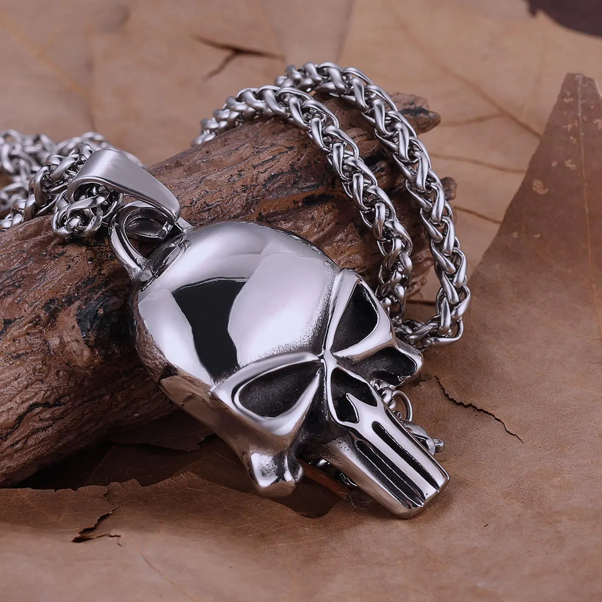 Collier Masqué en Acier Inoxydable pour Homme, Pendentif Gothique en Acier Plaqué Pistolet, Bijoux de ix, Hip Hop, Cadeau pour Petit Ami