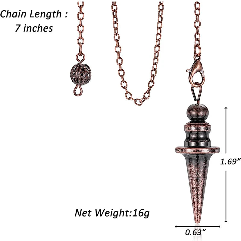 Pendule Spirituel egypt en Métal et Cuivre pour Électricité Radiesthésie, Outil de Travail Énergétique de Méditation, de Sorcellerie, divinatoires  veritable spiritualité brujeria de questions esoterisme en laiton X09