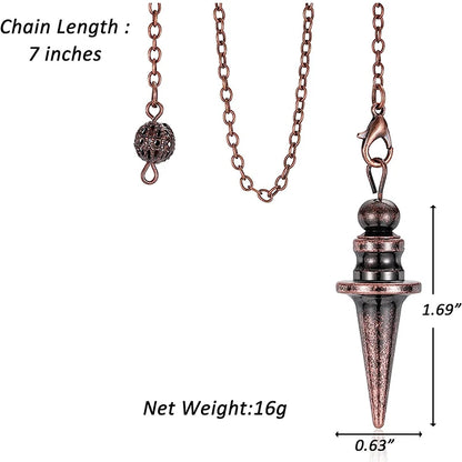 Pendule Spirituel egypt en Métal et Cuivre pour Électricité Radiesthésie, Outil de Travail Énergétique de Méditation, de Sorcellerie, divinatoires  veritable spiritualité brujeria de questions esoterisme en laiton X09