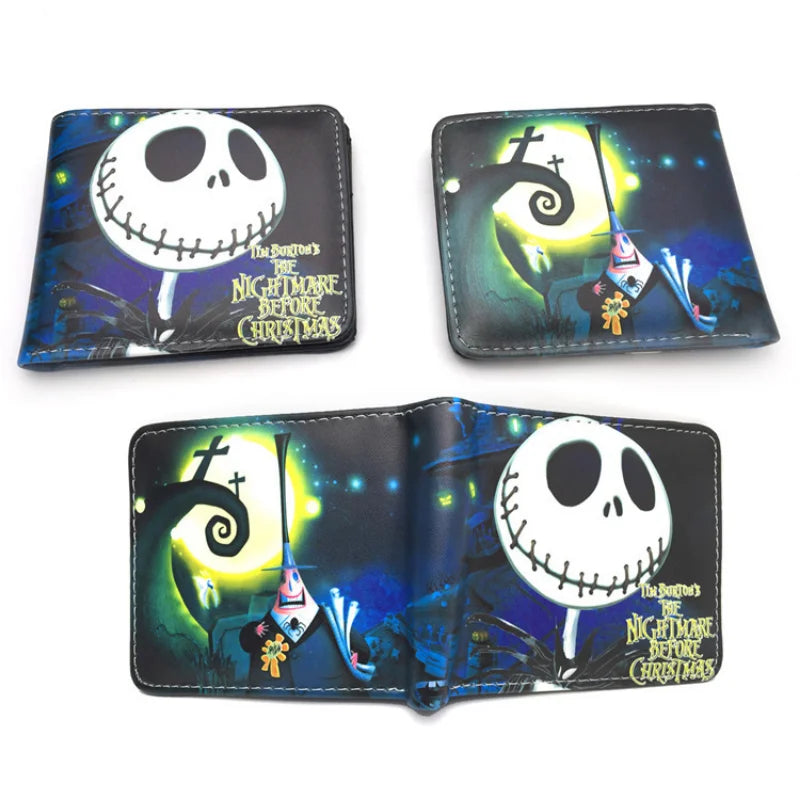 Le cauchemar avant noël portefeuilles dessin animé Figure Jack Skellington porte-monnaie femmes hommes sac d'argent Halloween Cosplay sac cadeau