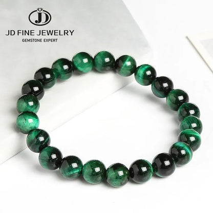 JD pierre naturelle bleu oeil de tigre Bracelets de perles femmes hommes Reiki guérison Yoga méditation bracelets porte-bonheur Pulseras bijoux cadeau