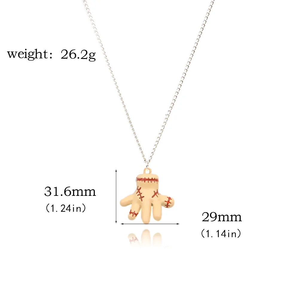 Bracelet de perles de fenêtre arc-en-ciel mercredi Addams, pendentif chose à main, bijoux gothiques pour femmes, accessoires cadeau