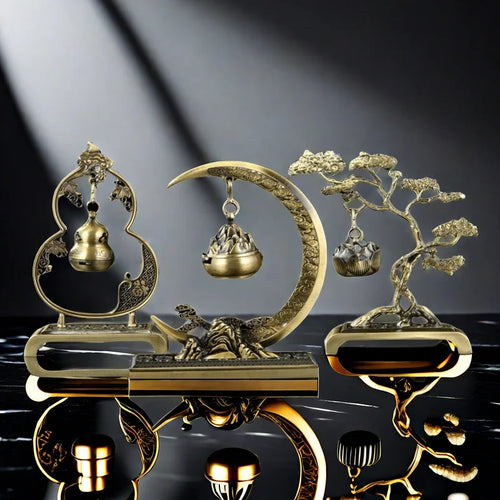 Petit brûleur d'encens en alliage de gourde, Mini brûleur Bosun, brûleur d'encens suspendu Antique, aromathérapie intérieure pour la maison