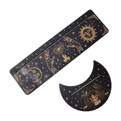 Présentoir de Cartes de Tarot en Bois, Support de Sorcière, Fournitures d'Outils de Décoration, Impression de Lune, Rangement de Cartes, Organiser T1, 2 Pièces/Ensemble