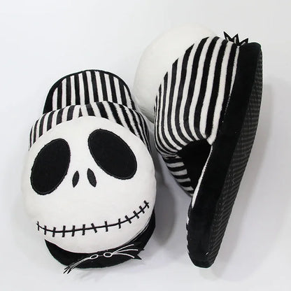 28 cm Disney film le cauchemar avant noël Jack Skellington peluche pantoufles intérieur hommes femmes hiver pantoufles cadeaux