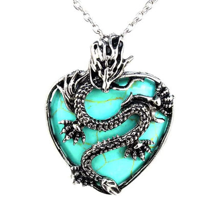 Collier Vintage en Pierre Naturelle pour Homme et Femme, Pendentif en Forme de Cœur, Clip Violet, Quartz Rose, Cadeau