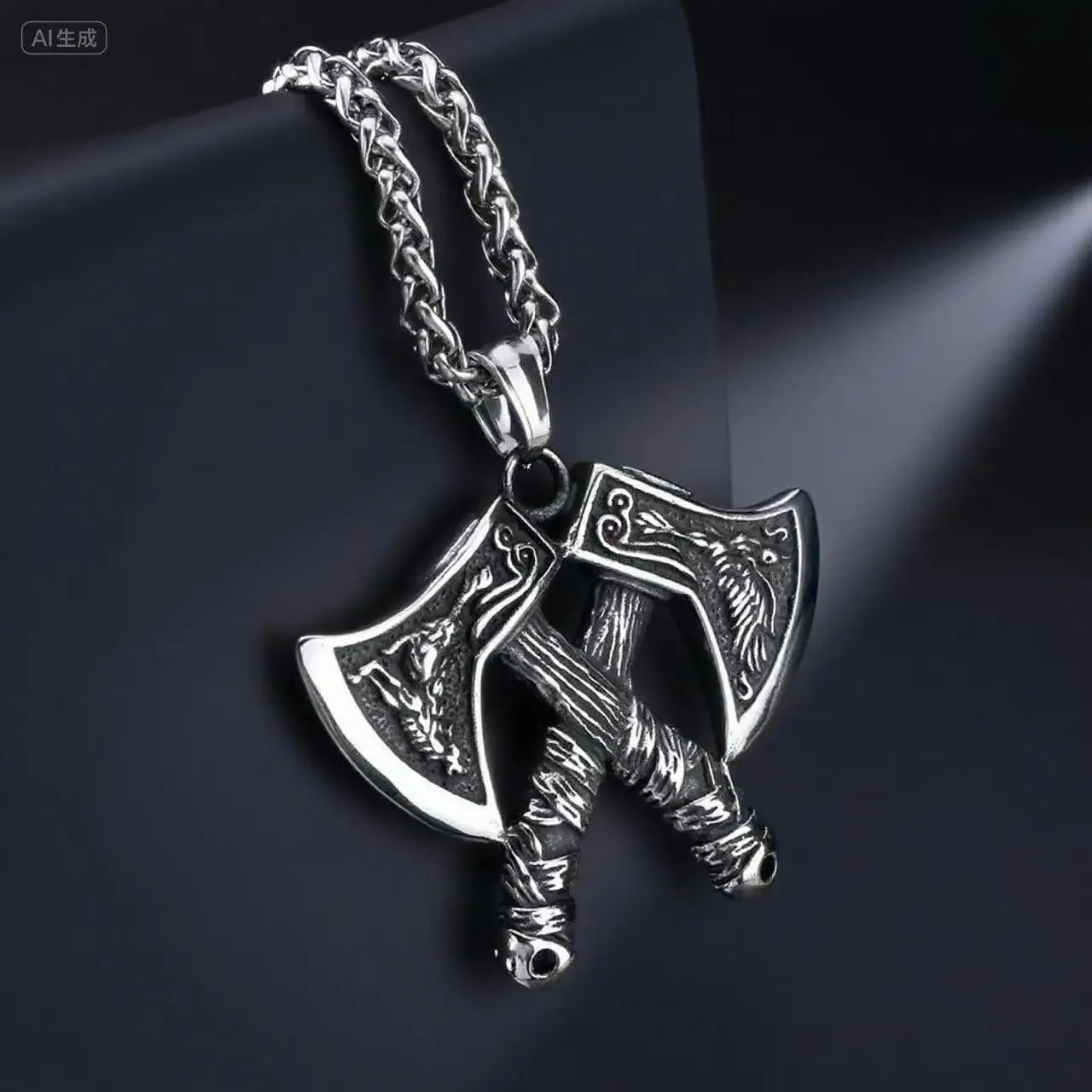 YQ 316L acier inoxydable Viking hache pendentif chaîne collier pour hommes bijoux accessoire cadeau livraison directe articles