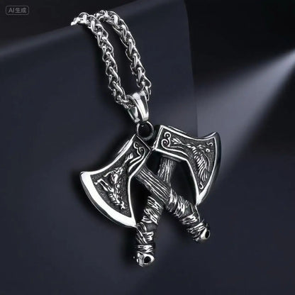 YQ 316L acier inoxydable Viking hache pendentif chaîne collier pour hommes bijoux accessoire cadeau livraison directe articles