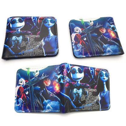 Le cauchemar avant noël portefeuilles dessin animé Figure Jack Skellington porte-monnaie femmes hommes sac d'argent Halloween Cosplay sac cadeau