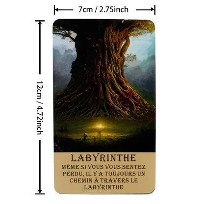 Jeu de cartes Oracle français, cartes de tarot d'arbre français, lecture et réflexion personnelles, jeux de cartes, 12*7cm, 14 +, 56 cartes