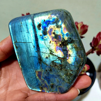 Pierre naturelle bleu jaune Labradorite cristal forme libre méditation sorcellerie Reiki guérison coeur Feng Shui cristal décor de chambre