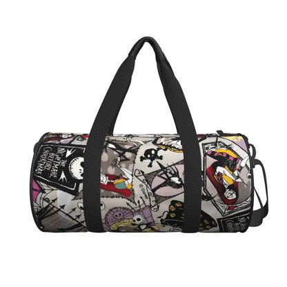 Sac fourre-tout de plage personnalisé Jack Skellington pour femmes, squelette vivant, grand compartiment, sacs de voyage pour salle de sport et plage