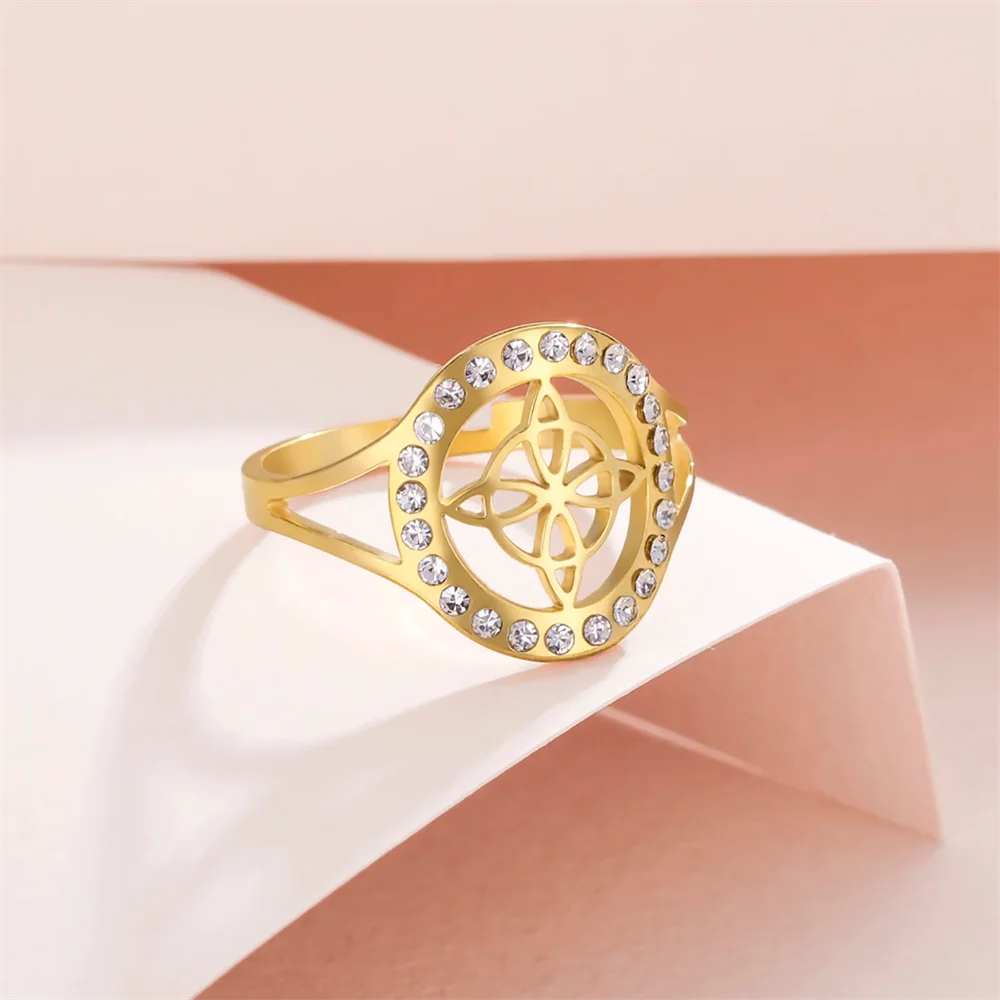 Skyrim Collier Nministériels d Sorcière en Acier Inoxydable, Pendentif Rond, Amulette Wicca, Bijoux Cadeau d'Anniversaire