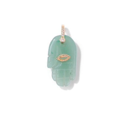 Pendentif main de Fatima Hamsa mauvais œil, Lapis Lazuli, améthystes, Rose, quart, pierre naturelle, breloque pour la fabrication de colliers, accessoires de Bracelet