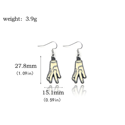 Bracelet de perles de fenêtre arc-en-ciel mercredi Addams, pendentif chose à main, bijoux gothiques pour femmes, accessoires cadeau