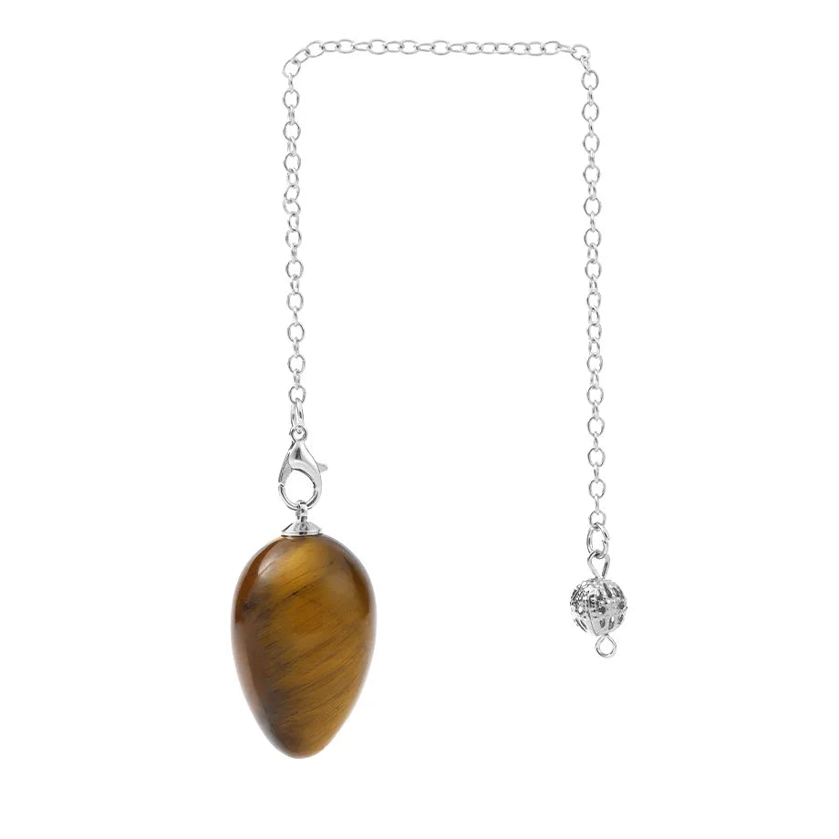 CSJA péndules en cristal pour radiesthésie Divination pierre naturelle pendentif en forme d'oeuf ésoteries radesthésie pendule Pendulo S973
