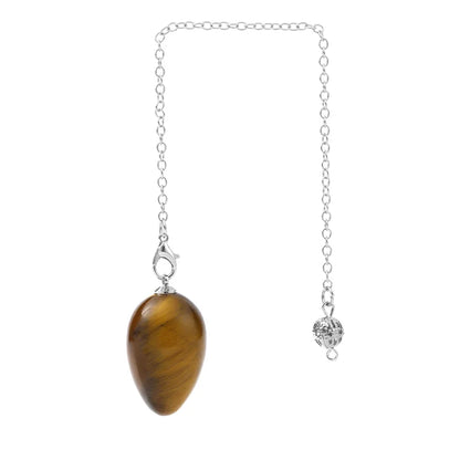 CSJA péndules en cristal pour radiesthésie Divination pierre naturelle pendentif en forme d'oeuf ésoteries radesthésie pendule Pendulo S973